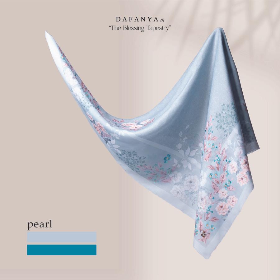 𝐃𝐀𝐅𝐀𝐍𝐘𝐀 - Syari Indira Series Jilbab Motif Floral Kerudung Segi Empat Hijab Scarf bahan Voal Laser Cut
