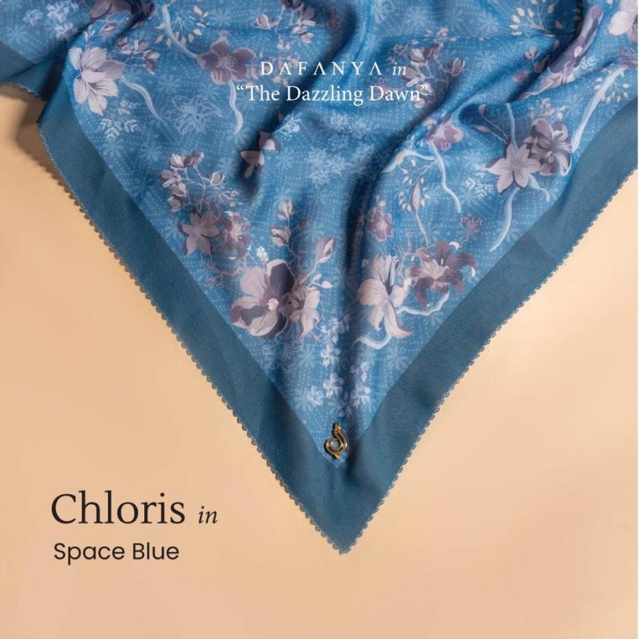 𝐃𝐀𝐅𝐀𝐍𝐘𝐀 - Syari Chloris Series Jilbab Motif Floral Kerudung Segi Empat Hijab Scarf bahan Voal Laser Cut