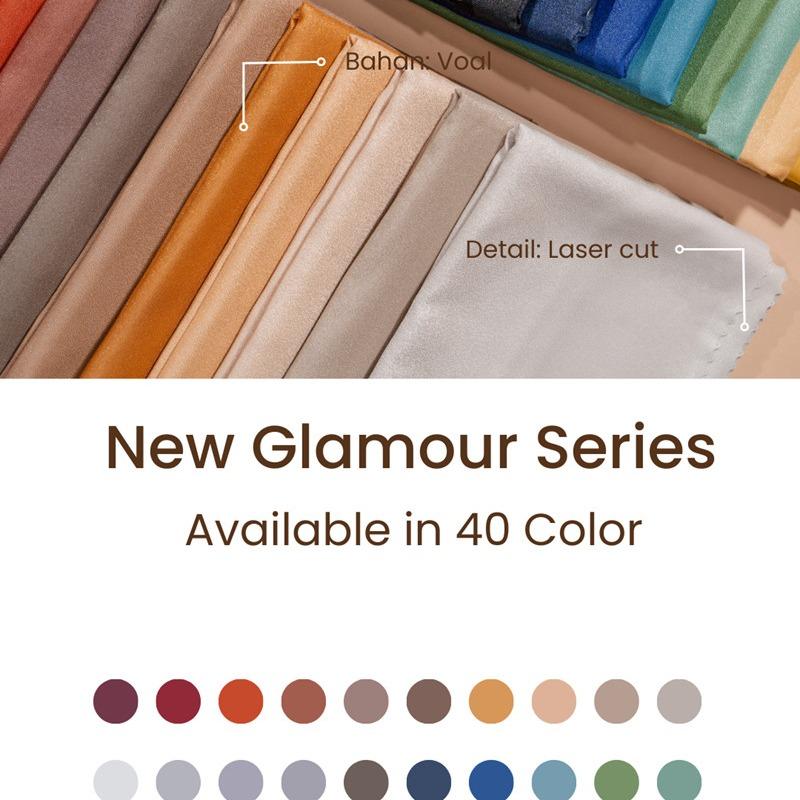 [PAKET USAHA - isi 30 Pcs] 𝐃𝐀𝐅𝐀𝐍𝐘𝐀 - Glamour Series Jilbab Motif Polos Kerudung Segi Empat Hijab Scarf bahan Voal Laser Cut