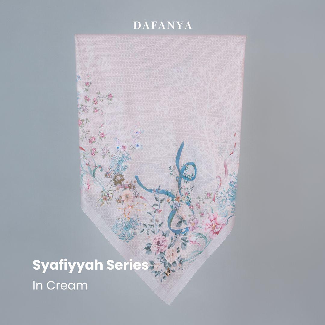 𝐃𝐀𝐅𝐀𝐍𝐘𝐀 - Syari Syafiyyah Series Jilbab Motif Floral Kerudung Segi Empat Hijab Scarf bahan Voal Laser Cut