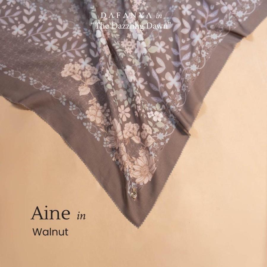 𝐃𝐀𝐅𝐀𝐍𝐘𝐀 - Syari Aine Series Jilbab Motif Floral Kerudung Segi Empat Hijab Scarf bahan Voal Laser Cut