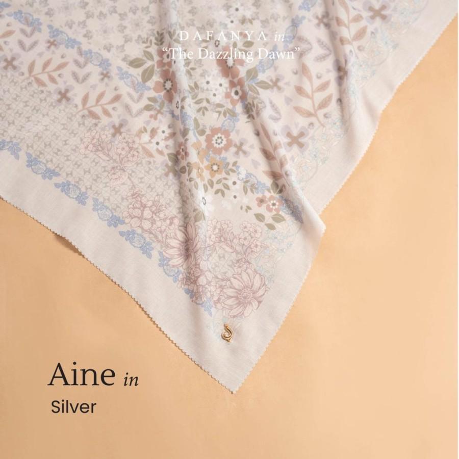 𝐃𝐀𝐅𝐀𝐍𝐘𝐀 - Syari Aine Series Jilbab Motif Floral Kerudung Segi Empat Hijab Scarf bahan Voal Laser Cut