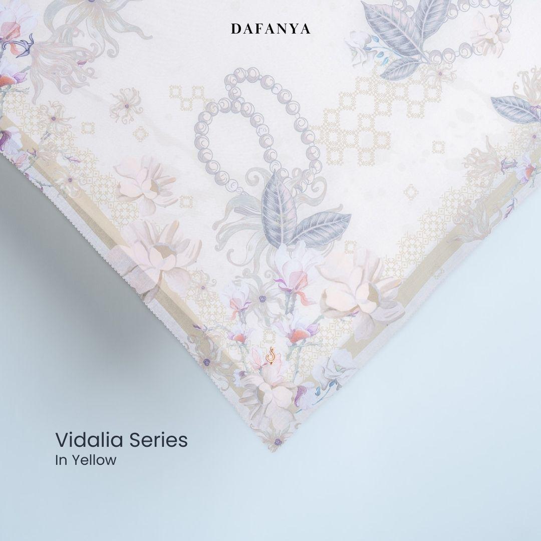 𝐃𝐀𝐅𝐀𝐍𝐘𝐀 - Vidalia Series Jilbab Motif Floral Kerudung Segi Empat Hijab Scarf bahan Voal Laser Cut