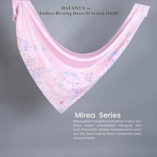 𝐃𝐀𝐅𝐀𝐍𝐘𝐀 - Mirea Series Jilbab Motif Floral Kerudung Segi Empat Hijab Scarf bahan Voal Laser Cut