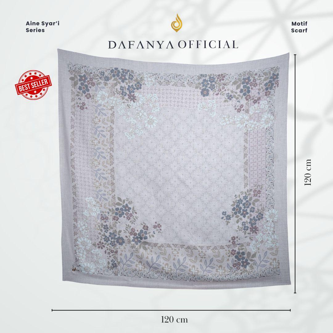 𝐃𝐀𝐅𝐀𝐍𝐘𝐀 - Syari Aine Series Jilbab Motif Floral Kerudung Segi Empat Hijab Scarf bahan Voal Laser Cut