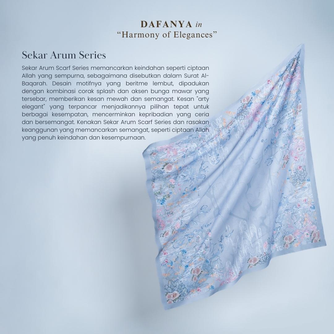 𝐃𝐀𝐅𝐀𝐍𝐘𝐀 - Sekar Arum Series Jilbab Motif Floral Kerudung Segi Empat Hijab Scarf bahan Voal Laser Cut