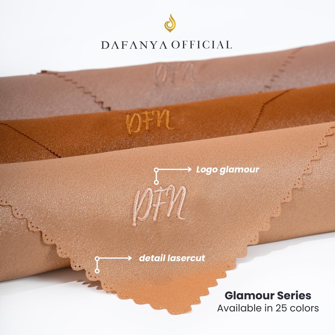 [BUNDLE - isi 5 Pcs] 𝐃𝐀𝐅𝐀𝐍𝐘𝐀 - Glamour Series Jilbab Motif Polos Kerudung Segi Empat Hijab Scarf bahan Glamour Laser Cut