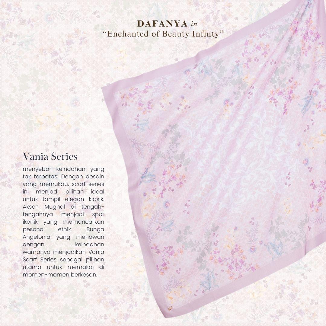 𝐃𝐀𝐅𝐀𝐍𝐘𝐀 - Vania Series Jilbab Motif Floral Kerudung Segi Empat Hijab Scarf bahan Voal Laser Cut
