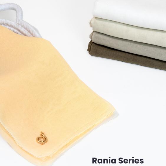 𝐃𝐀𝐅𝐀𝐍𝐘𝐀 - Rania Series Jilbab Polos Kerudung Segi Empat Hijab Scarf bahan Paris Jadul Eyelash