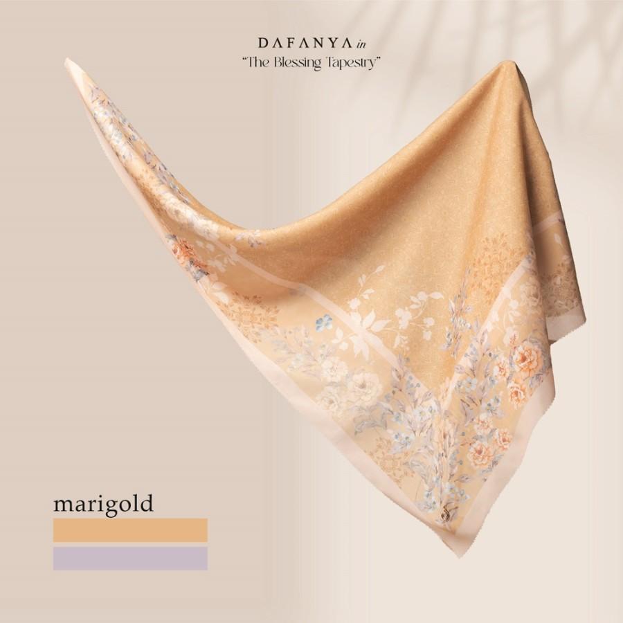 𝐃𝐀𝐅𝐀𝐍𝐘𝐀 - Syari Indira Series Jilbab Motif Floral Kerudung Segi Empat Hijab Scarf bahan Voal Laser Cut