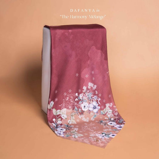 𝐃𝐀𝐅𝐀𝐍𝐘𝐀 - Nafisa Series Jilbab Motif Floral Kerudung Segi Empat Hijab Scarf bahan Voal Laser Cut
