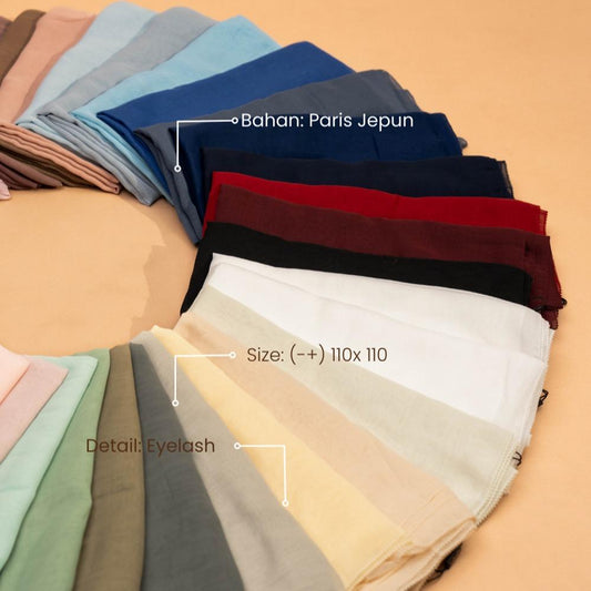 [PAKET USAHA - isi 40 Pcs]  - Zehra Series Jilbab Motif Polos Kerudung Segi Empat Hijab Scarf bahan Voal Laser Cut