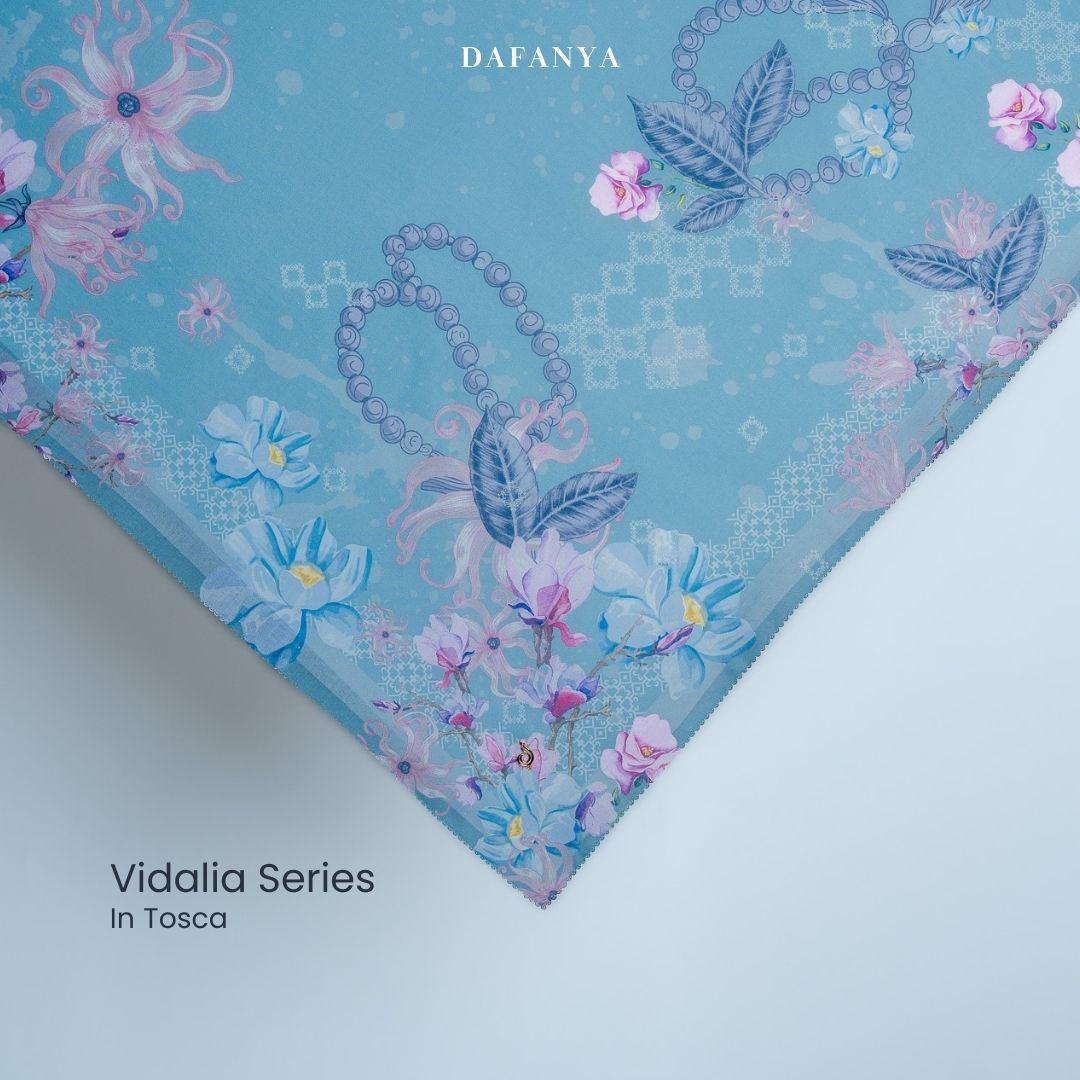 𝐃𝐀𝐅𝐀𝐍𝐘𝐀 - Vidalia Series Jilbab Motif Floral Kerudung Segi Empat Hijab Scarf bahan Voal Laser Cut