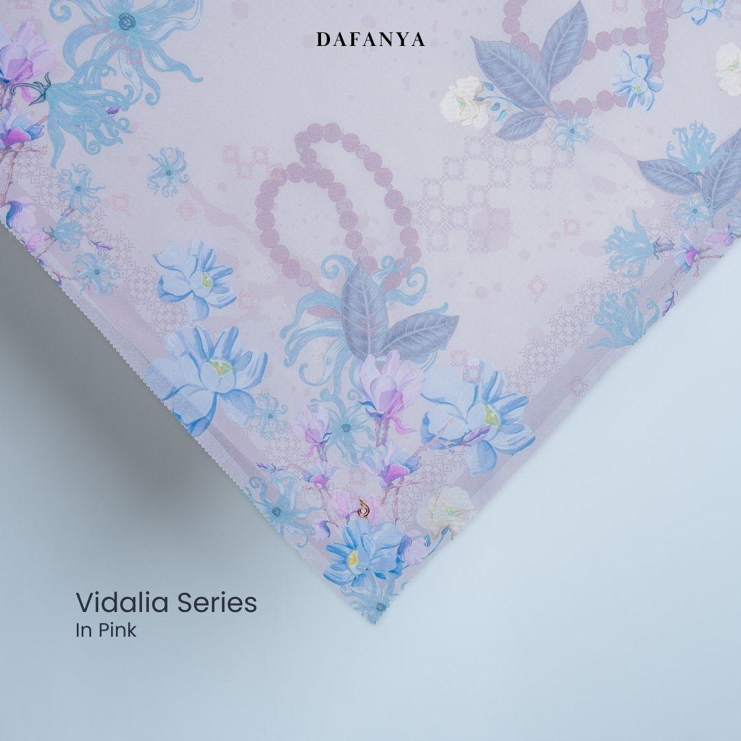 𝐃𝐀𝐅𝐀𝐍𝐘𝐀 - Vidalia Series Jilbab Motif Floral Kerudung Segi Empat Hijab Scarf bahan Voal Laser Cut