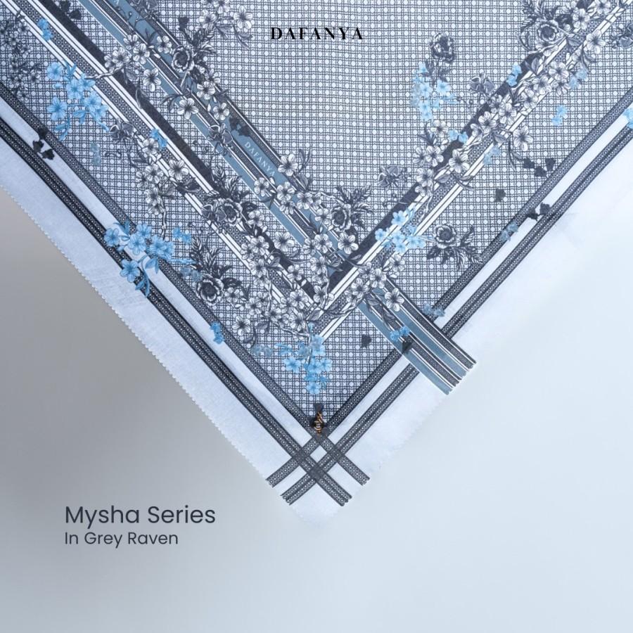 [Bundle 10 Pcs] 𝐃𝐀𝐅𝐀𝐍𝐘𝐀 - Mysha Series Jilbab Motif Floral Kerudung Segi Empat Hijab Scarf bahan Voal Laser Cut