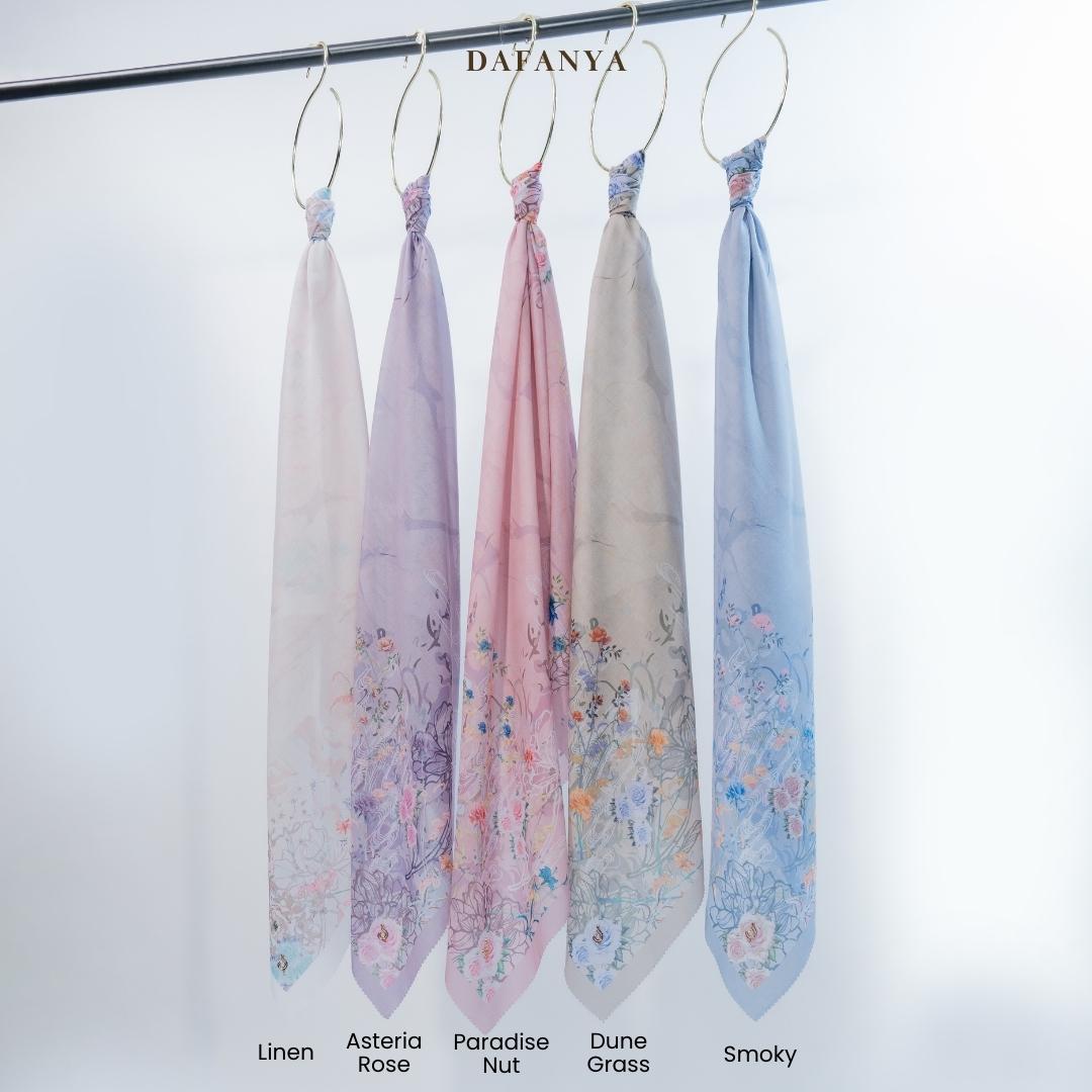 𝐃𝐀𝐅𝐀𝐍𝐘𝐀 - Sekar Arum Series Jilbab Motif Floral Kerudung Segi Empat Hijab Scarf bahan Voal Laser Cut