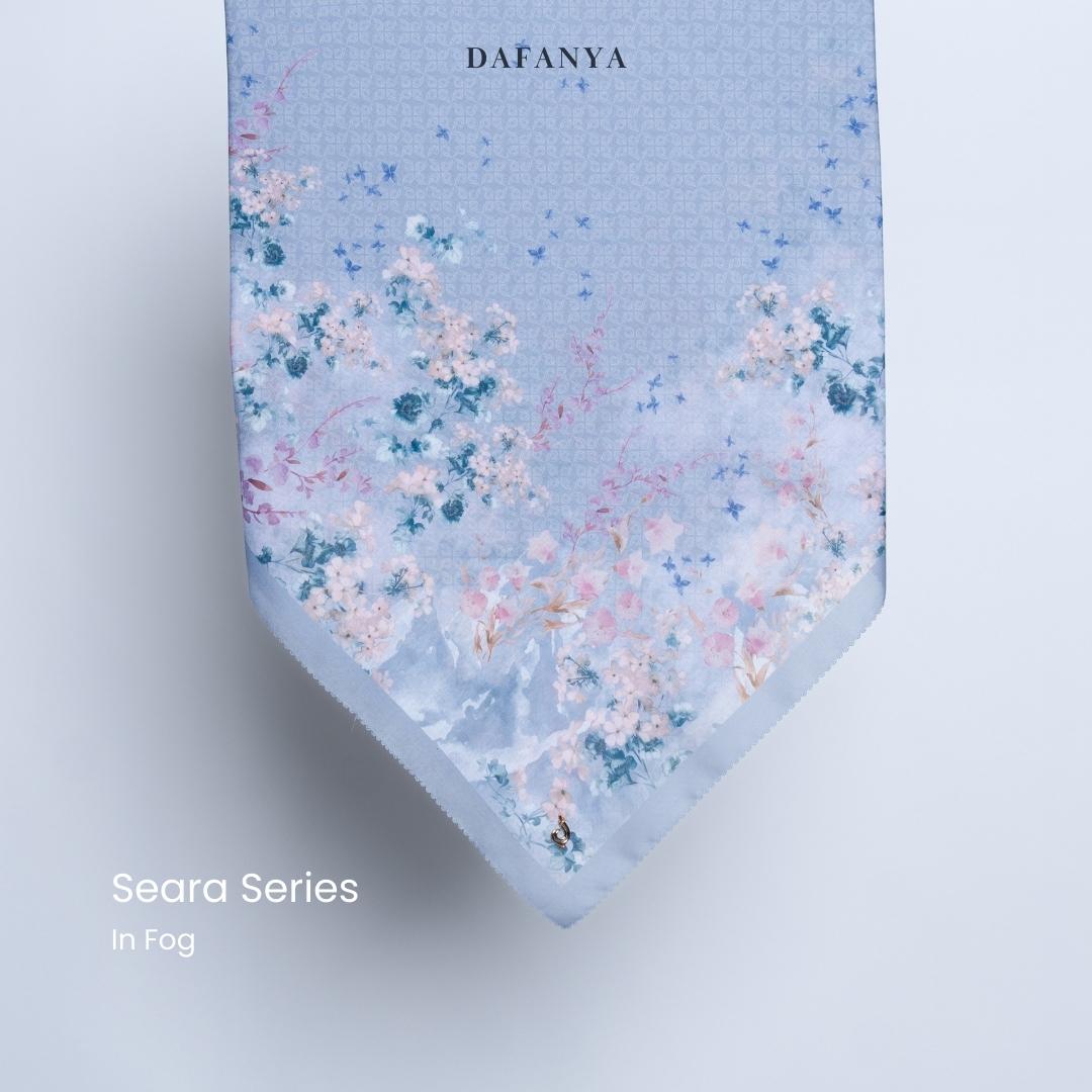 𝐃𝐀𝐅𝐀𝐍𝐘𝐀 - Seara Series Jilbab Motif Floral Kerudung Segi Empat Hijab Scarf bahan Voal Laser Cut