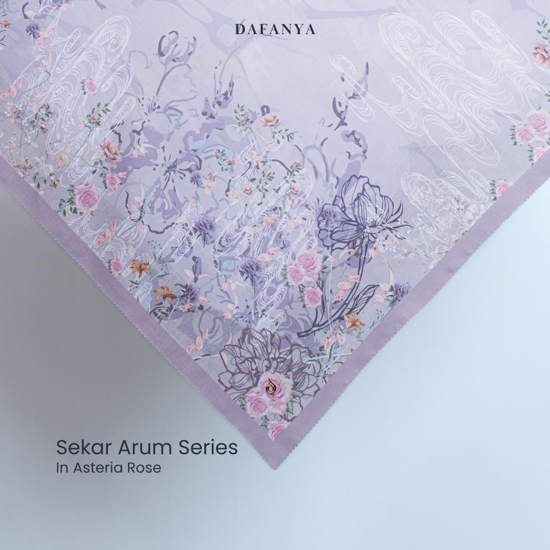 𝐃𝐀𝐅𝐀𝐍𝐘𝐀 - Sekar Arum Series Jilbab Motif Floral Kerudung Segi Empat Hijab Scarf bahan Voal Laser Cut