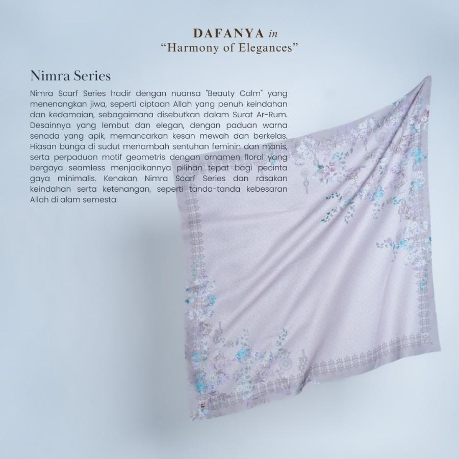 [Bundle 10 Pcs] 𝐃𝐀𝐅𝐀𝐍𝐘𝐀 - Nimra Series Jilbab Motif Floral Kerudung Segi Empat Hijab Scarf bahan Voal Laser Cut