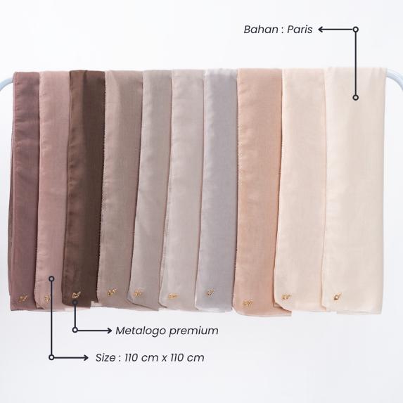 𝐃𝐀𝐅𝐀𝐍𝐘𝐀 - Rania Series Jilbab Polos Kerudung Segi Empat Hijab Scarf bahan Paris Jadul Eyelash