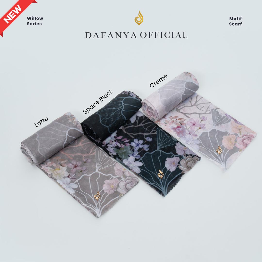 𝐃𝐀𝐅𝐀𝐍𝐘𝐀 - Willow Series Jilbab Motif Underwater Kerudung Segi Empat Hijab Scarf bahan Voal Laser Cut Square