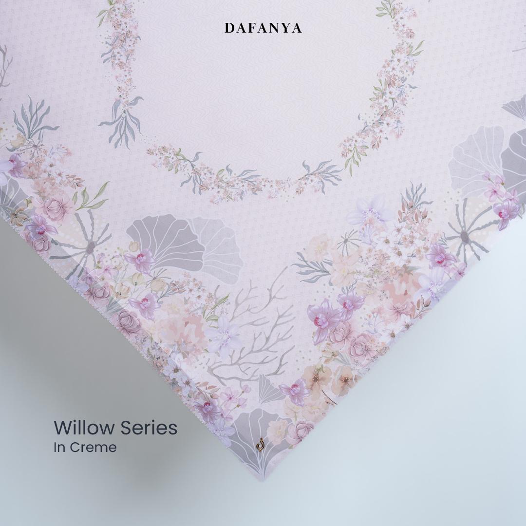 𝐃𝐀𝐅𝐀𝐍𝐘𝐀 - Willow Series Jilbab Motif Underwater Kerudung Segi Empat Hijab Scarf bahan Voal Laser Cut Square