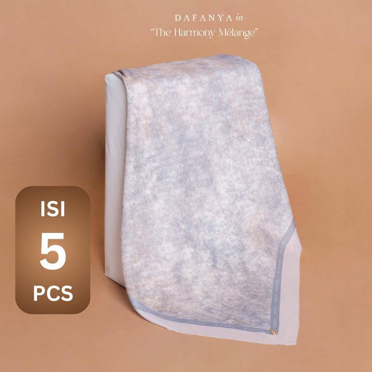 [Bundle 5 Pcs] 𝐃𝐀𝐅𝐀𝐍𝐘𝐀 - Hues Stroke Series Jilbab Motif Abstrak Kerudung Segi Empat Hijab Scarf bahan Voal Laser Cut