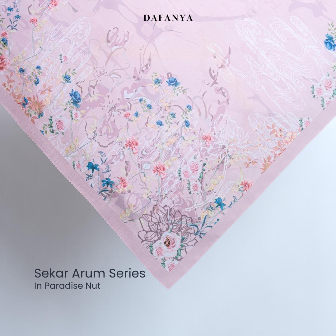 𝐃𝐀𝐅𝐀𝐍𝐘𝐀 - Sekar Arum Series Jilbab Motif Floral Kerudung Segi Empat Hijab Scarf bahan Voal Laser Cut