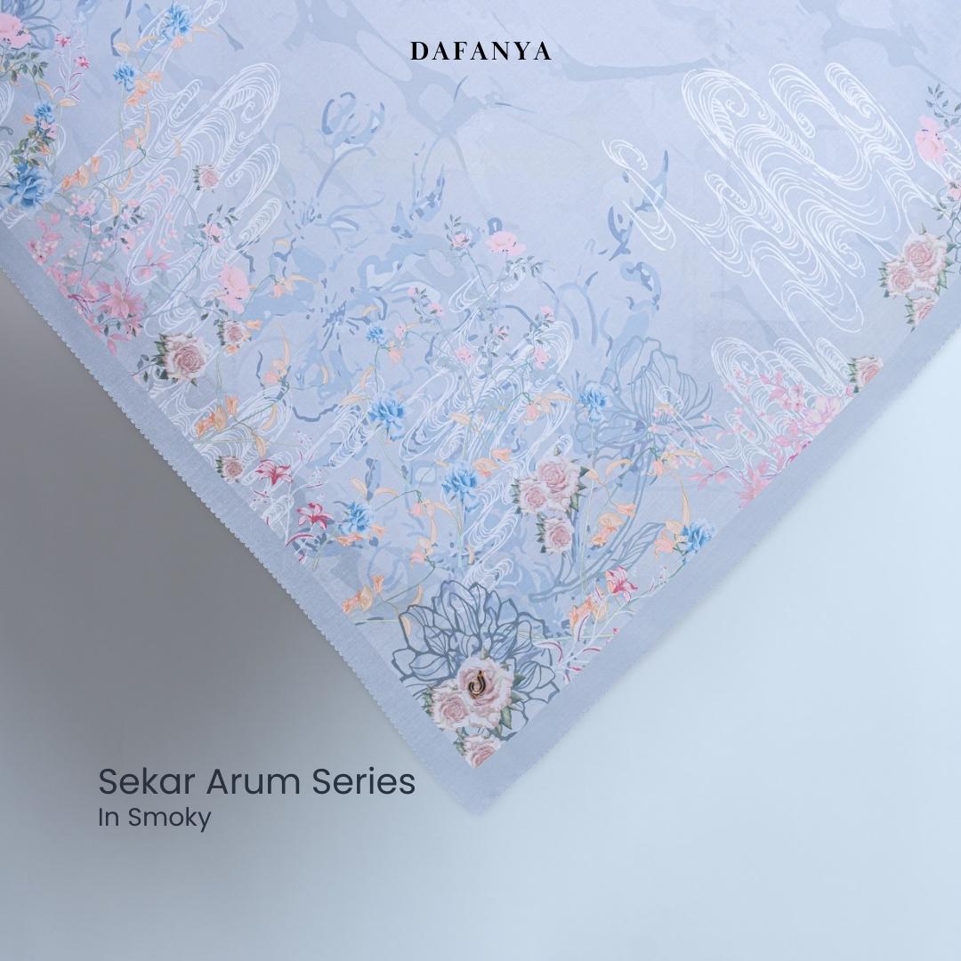 𝐃𝐀𝐅𝐀𝐍𝐘𝐀 - Sekar Arum Series Jilbab Motif Floral Kerudung Segi Empat Hijab Scarf bahan Voal Laser Cut