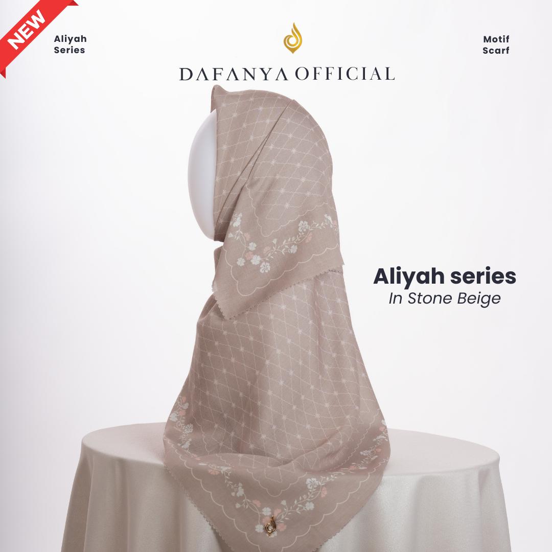 [Bundle 10 Pcs] 𝐃𝐀𝐅𝐀𝐍𝐘𝐀 - Aliyah Series Jilbab Monogram Floral Kerudung Segi Empat Hijab Scarf bahan Voal Laser Cut