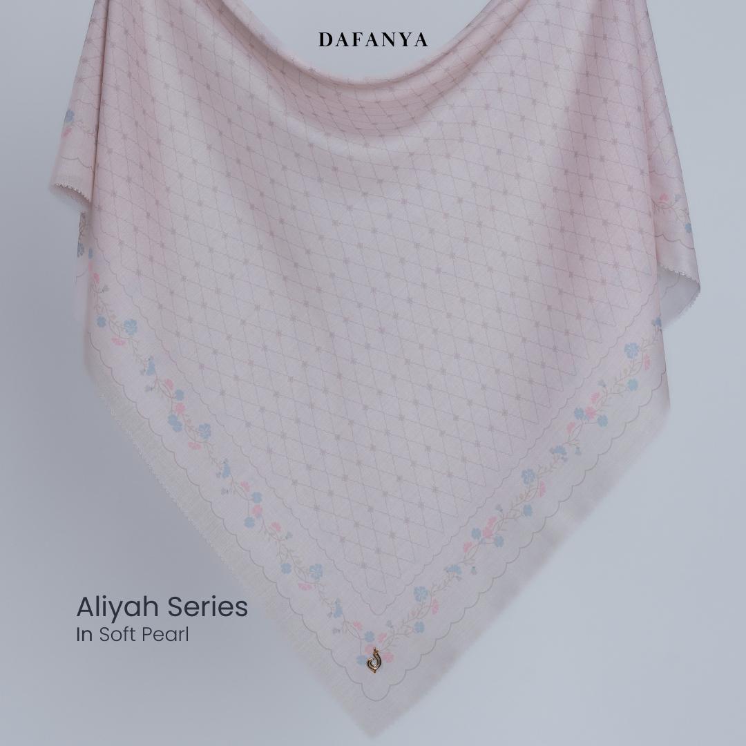 𝐃𝐀𝐅𝐀𝐍𝐘𝐀 - Syari 130x130 Aliyah Series Jilbab Motif Monogram Kerudung Segi Empat Hijab Scarf bahan Voal Laser Cut