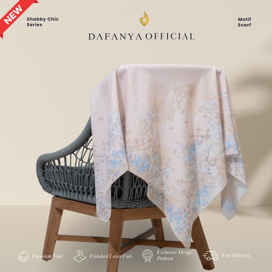 𝐃𝐀𝐅𝐀𝐍𝐘𝐀 - Shabby Chic Series Jilbab Motif Underwater Kerudung Segi Empat Hijab Scarf bahan Voal Laser Cut