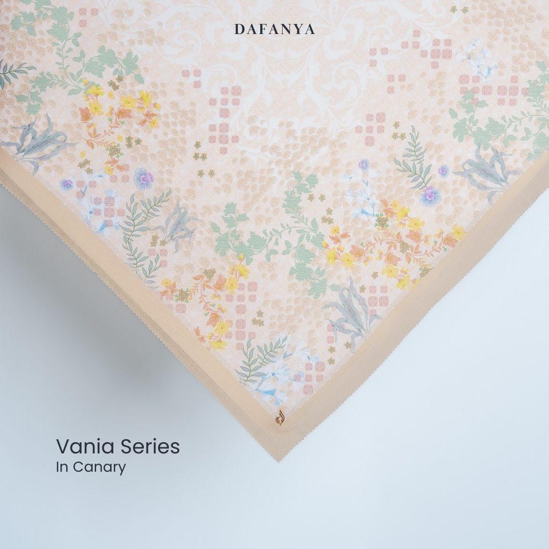 𝐃𝐀𝐅𝐀𝐍𝐘𝐀 - Vania Series Jilbab Motif Floral Kerudung Segi Empat Hijab Scarf bahan Voal Laser Cut