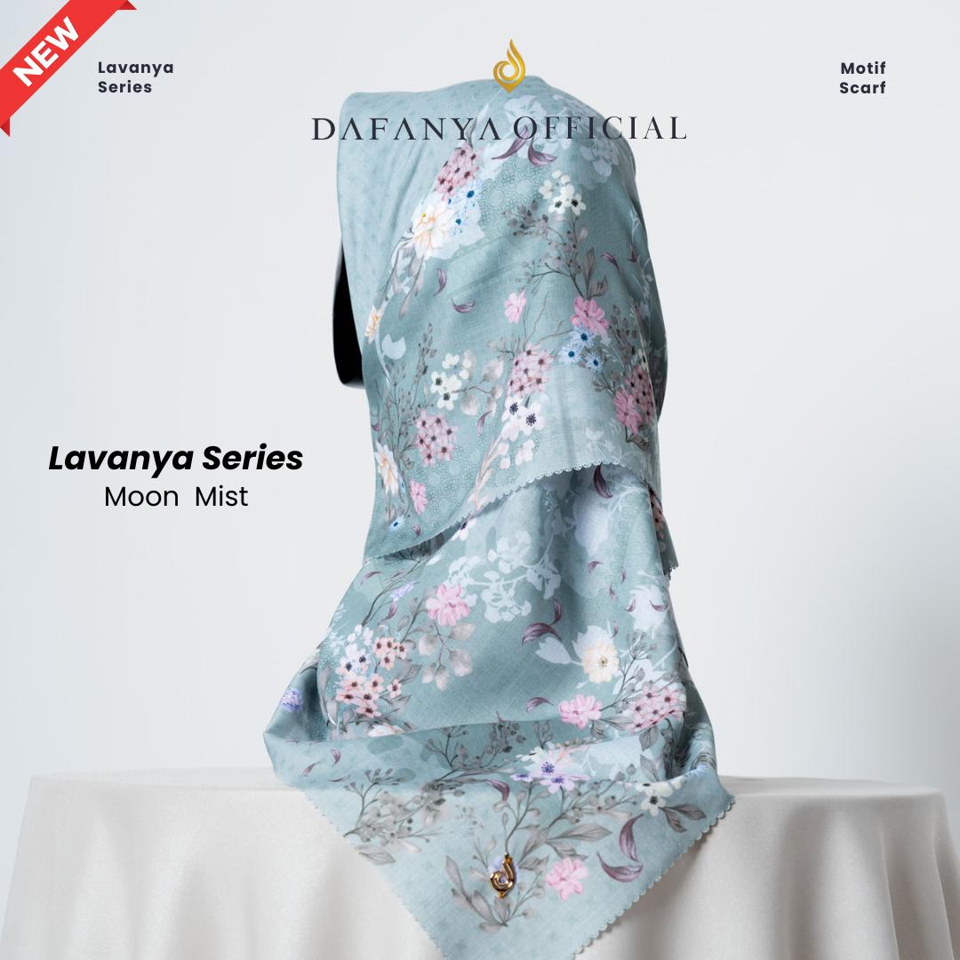 𝐃𝐀𝐅𝐀𝐍𝐘𝐀 - Lavanya Series Jilbab Motif Floral Kerudung Segi Empat Hijab Scarf bahan Voal Laser Cut