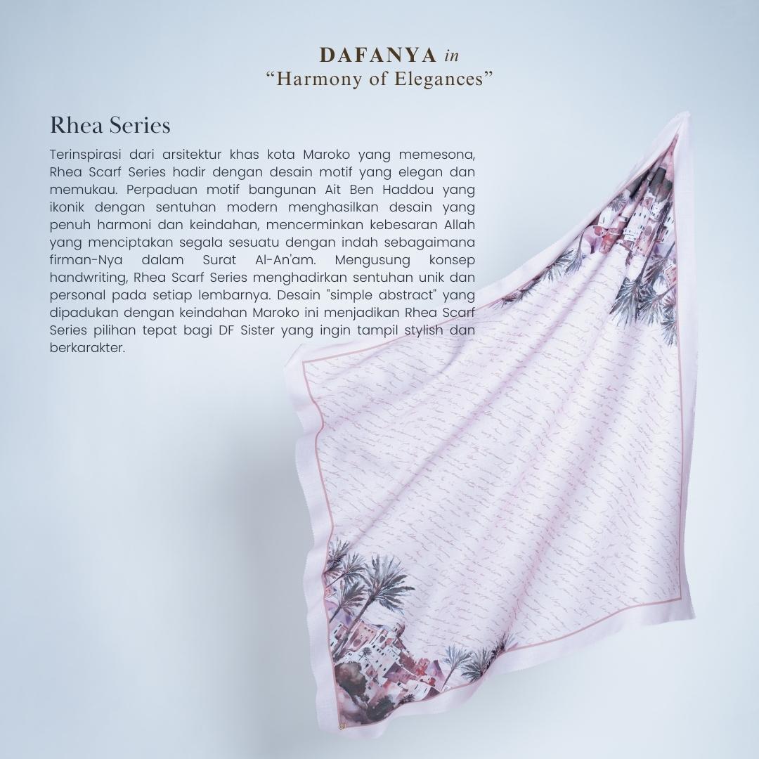 𝐃𝐀𝐅𝐀𝐍𝐘𝐀 - Rhea Series Jilbab Motif Floral Kerudung Segi Empat Hijab Scarf bahan Voal Laser Cut