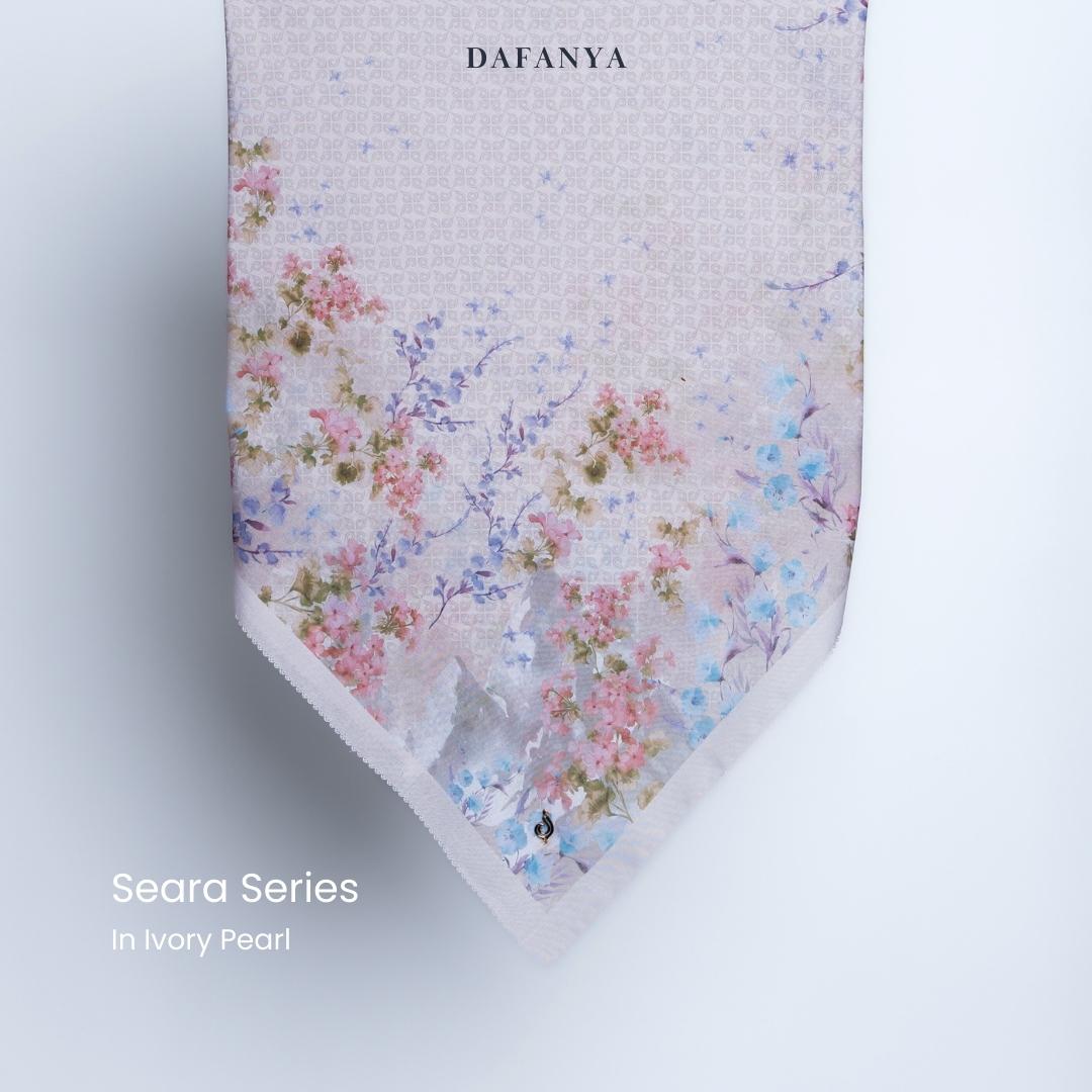 𝐃𝐀𝐅𝐀𝐍𝐘𝐀 - Seara Series Jilbab Motif Floral Kerudung Segi Empat Hijab Scarf bahan Voal Laser Cut