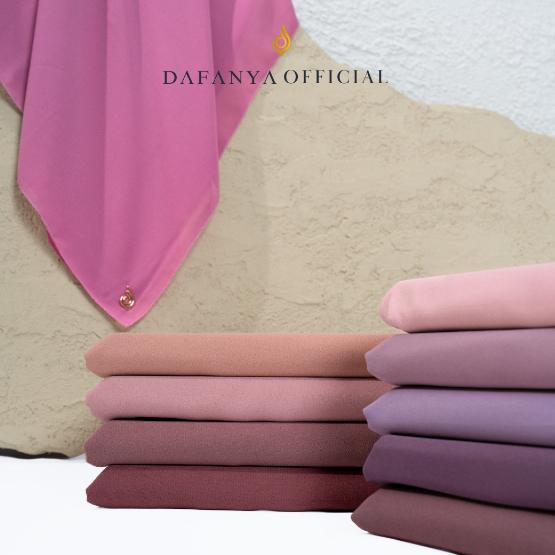 𝐃𝐀𝐅𝐀𝐍𝐘𝐀 - Yasmin Series Pashimina Jilbab Polos Kerudung Hijab Scarf bahan Ceruti Eyelash