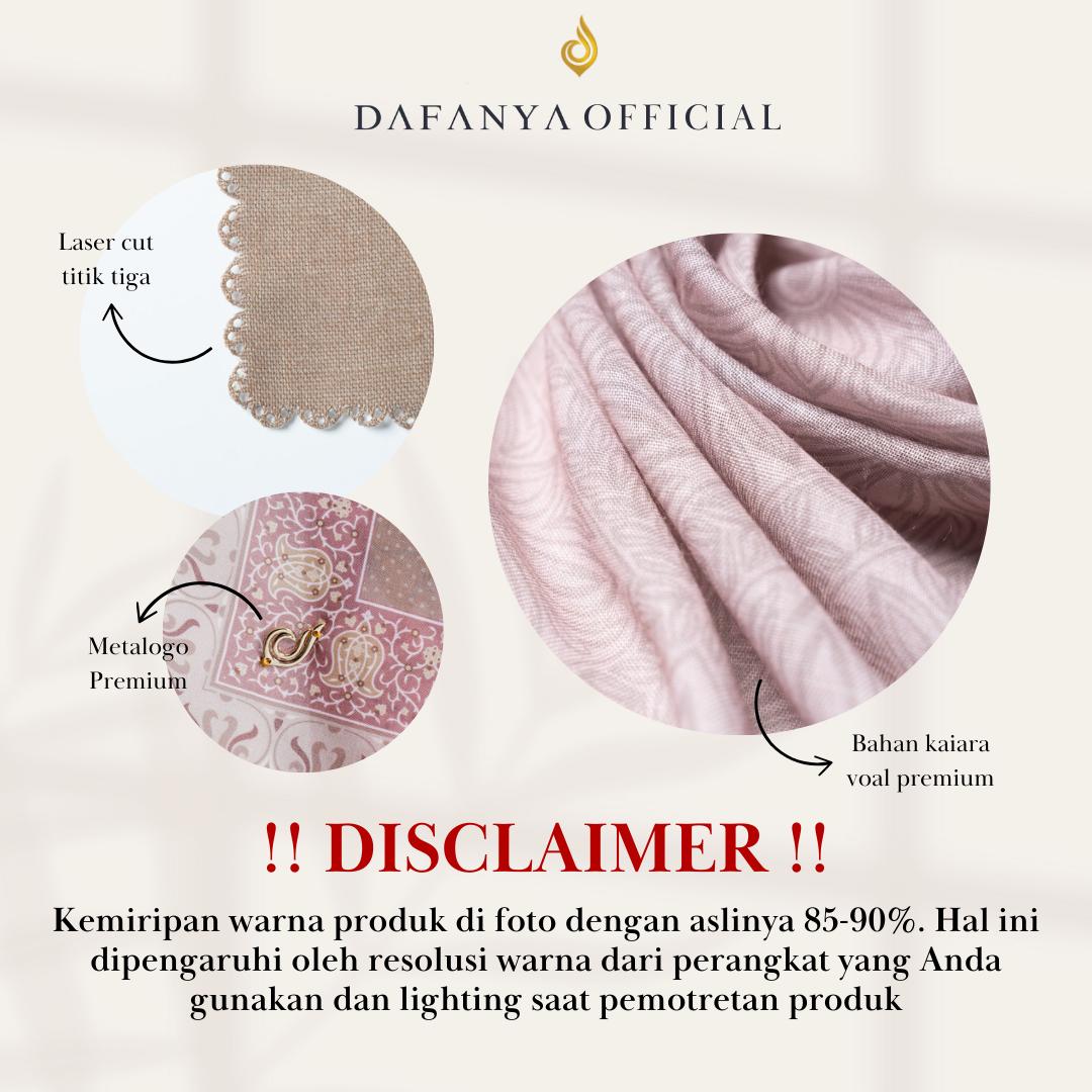 [Bundle 10 Pcs] 𝐃𝐀𝐅𝐀𝐍𝐘𝐀 - Aliyah Series Jilbab Monogram Floral Kerudung Segi Empat Hijab Scarf bahan Voal Laser Cut
