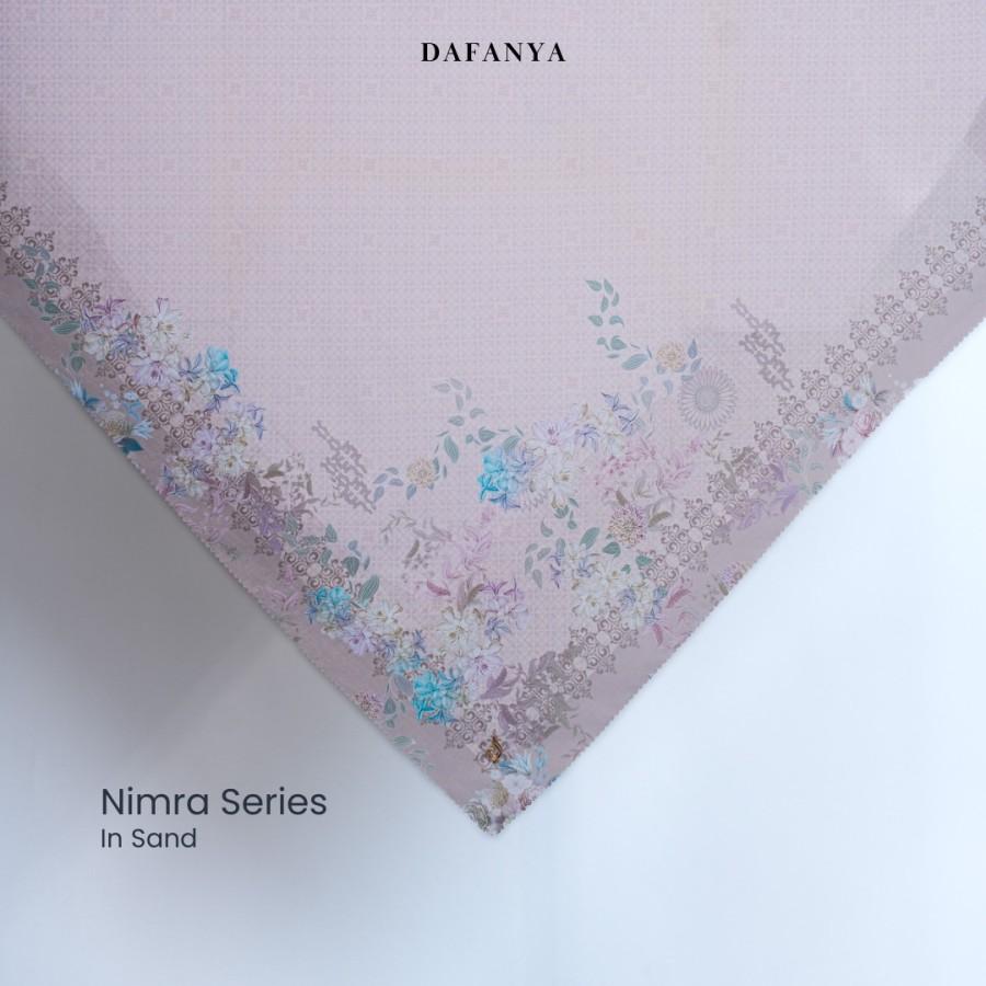 [Bundle 10 Pcs] 𝐃𝐀𝐅𝐀𝐍𝐘𝐀 - Nimra Series Jilbab Motif Floral Kerudung Segi Empat Hijab Scarf bahan Voal Laser Cut