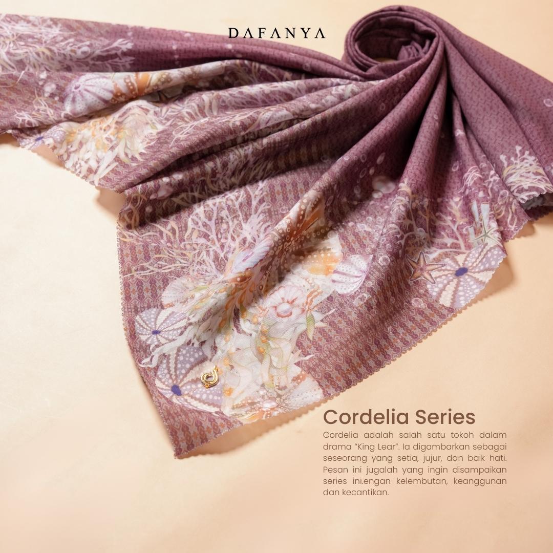 [Bundle 10 Pcs] 𝐃𝐀𝐅𝐀𝐍𝐘𝐀 - Cordelia Series Jilbab Motif Floral Kerudung Segi Empat Hijab Scarf bahan Voal Laser Cut