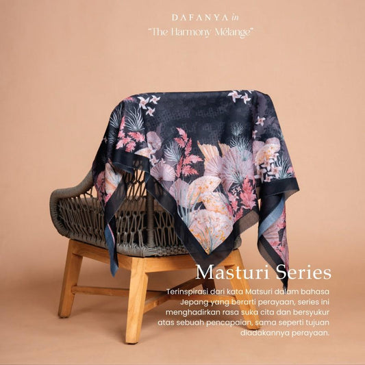 𝐃𝐀𝐅𝐀𝐍𝐘𝐀 - Matsuri Series Jilbab Motif Floral Kerudung Segi Empat Hijab Scarf bahan Voal Laser Cut