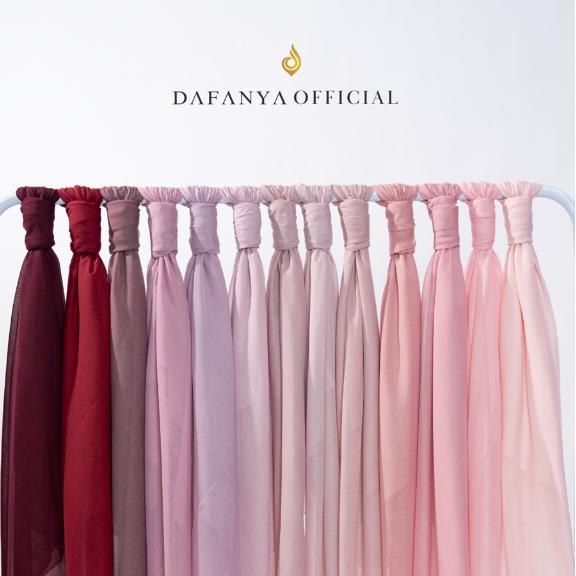 𝐃𝐀𝐅𝐀𝐍𝐘𝐀 - Rania Series Jilbab Polos Kerudung Segi Empat Hijab Scarf bahan Paris Jadul Eyelash