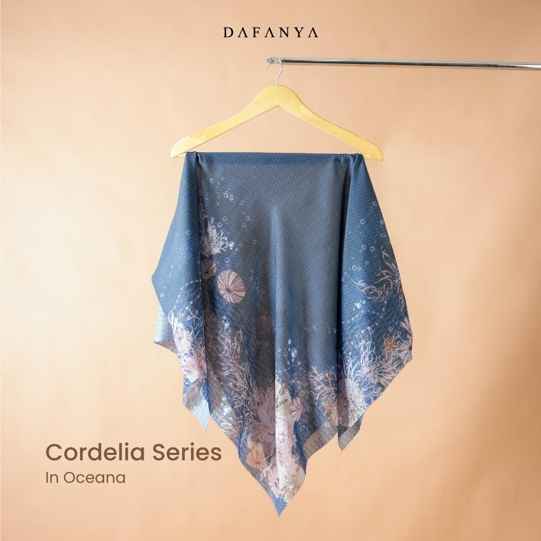 [Bundle 10 Pcs] 𝐃𝐀𝐅𝐀𝐍𝐘𝐀 - Cordelia Series Jilbab Motif Floral Kerudung Segi Empat Hijab Scarf bahan Voal Laser Cut