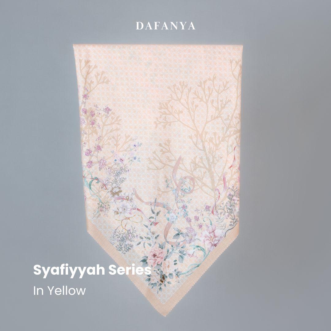 𝐃𝐀𝐅𝐀𝐍𝐘𝐀 - Syari Syafiyyah Series Jilbab Motif Floral Kerudung Segi Empat Hijab Scarf bahan Voal Laser Cut