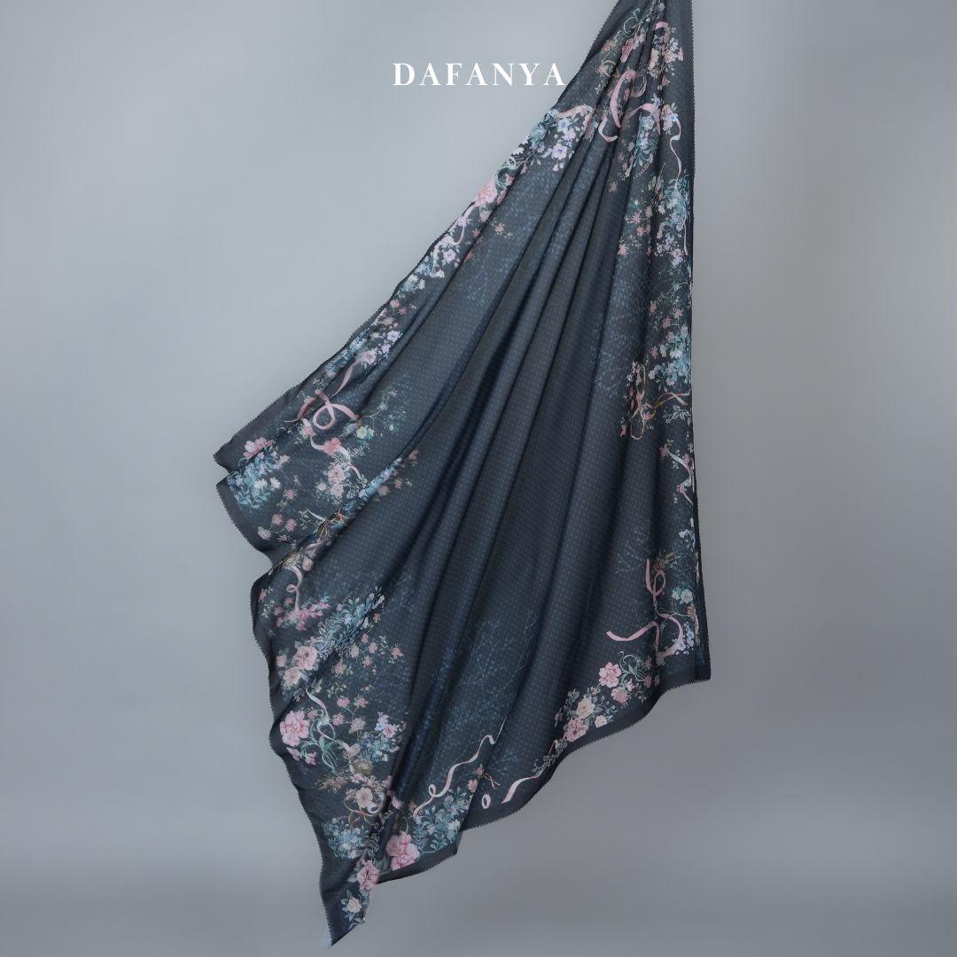 𝐃𝐀𝐅𝐀𝐍𝐘𝐀 - Syari Syafiyyah Series Jilbab Motif Floral Kerudung Segi Empat Hijab Scarf bahan Voal Laser Cut