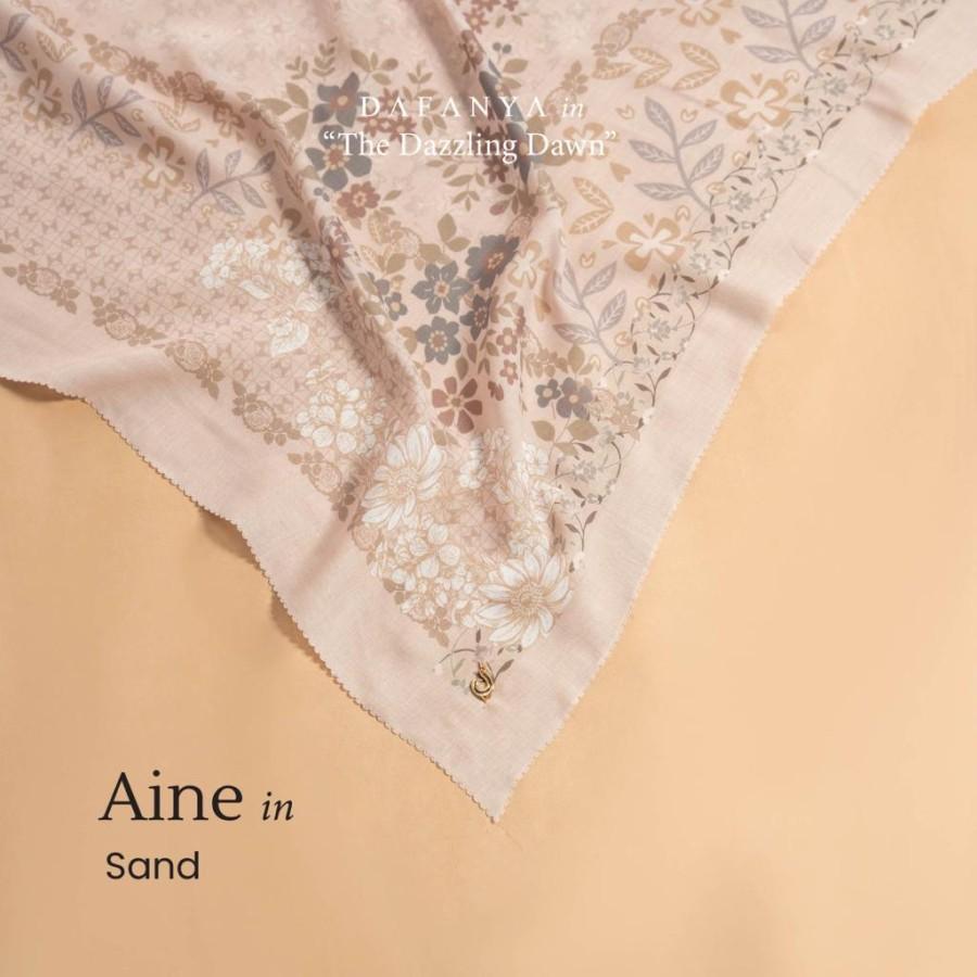 𝐃𝐀𝐅𝐀𝐍𝐘𝐀 - Syari Aine Series Jilbab Motif Floral Kerudung Segi Empat Hijab Scarf bahan Voal Laser Cut