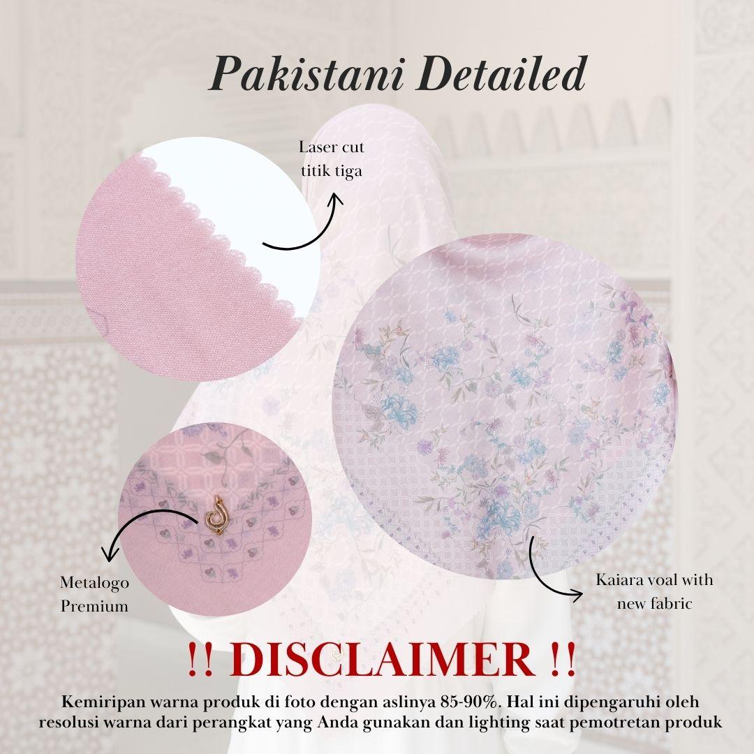 𝐃𝐀𝐅𝐀𝐍𝐘𝐀 - Syari 130x130 Pakistani Series Jilbab Motif Floral Kerudung Segi Empat Hijab Scarf bahan Voal Laser Cut Rayafanya Edition